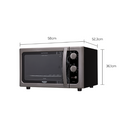 Forno de Bancada Elétrico Titanium com Grill Dourador Dako Supreme